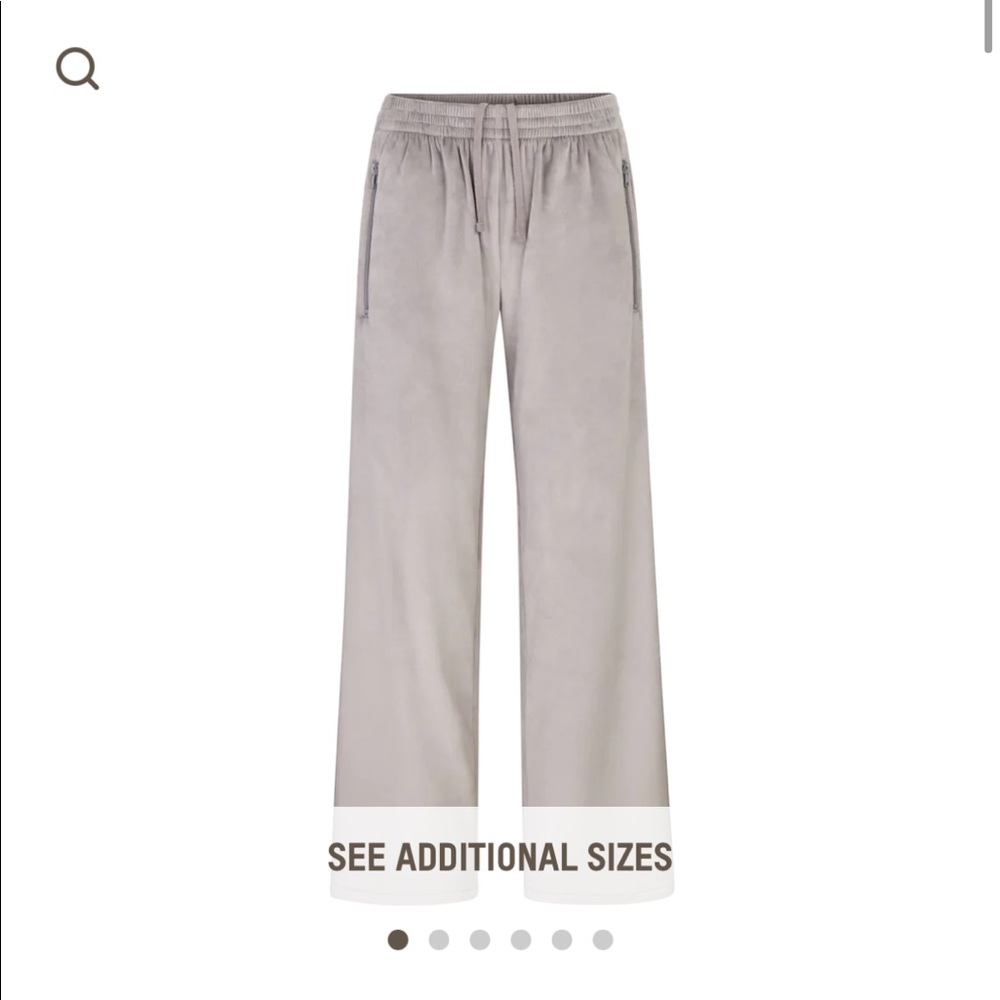NWT Skims Velour Track Pant Smoke Size Small / Medium